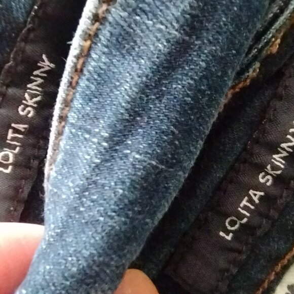 SET of 2 LUCKY BRAND Med-Dark Wash "LOLITA SKINNY" Jeans Sz 6/28 Ankle - Picture 5 of 5